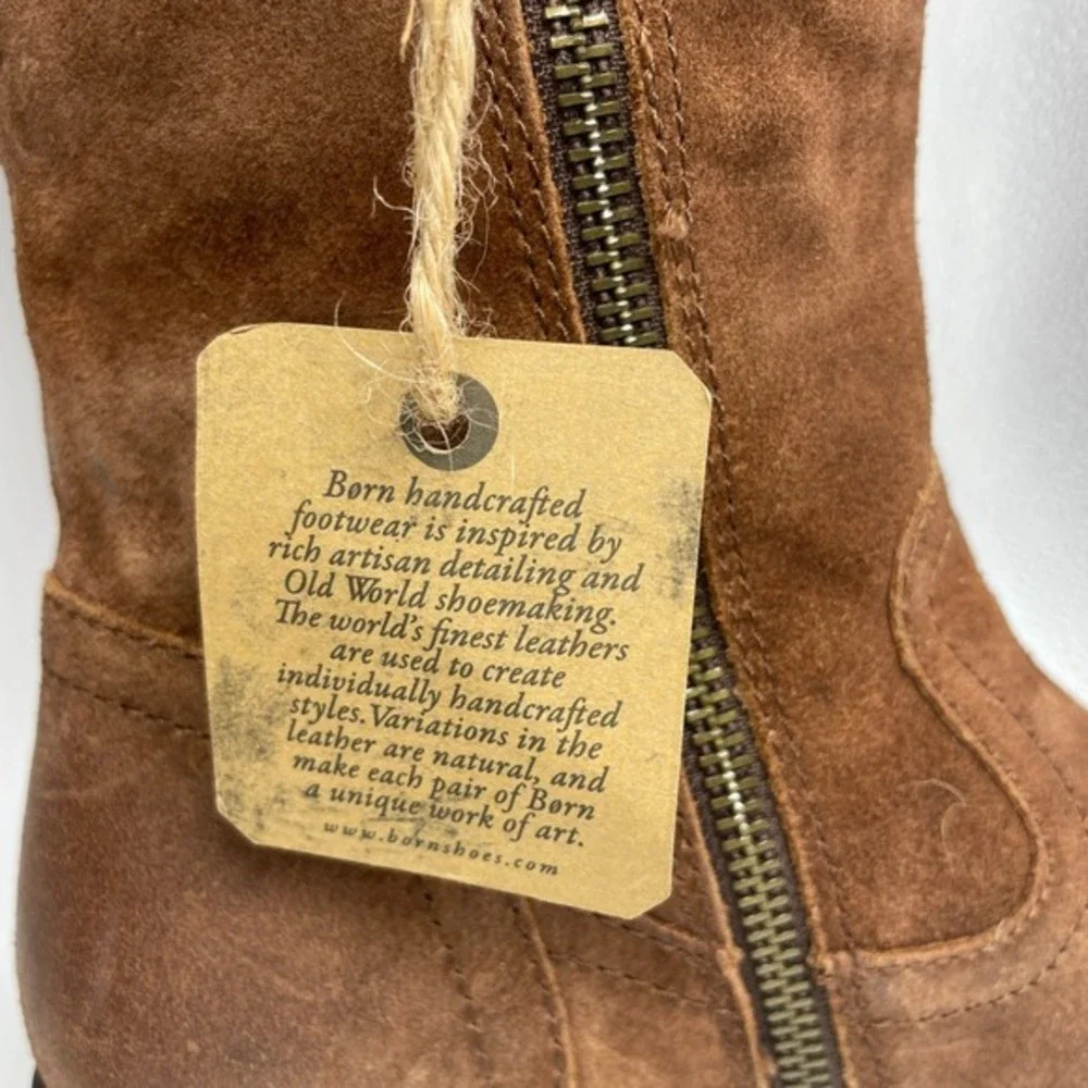 Born Women's‎ Britton Over Knee Leather Riding Boot in Rust Distressed Size 6M